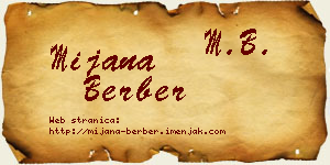 Mijana Berber vizit kartica